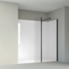 Paroi d'angle pivotante wing 300x2000x8 nanotec clair/noir mat