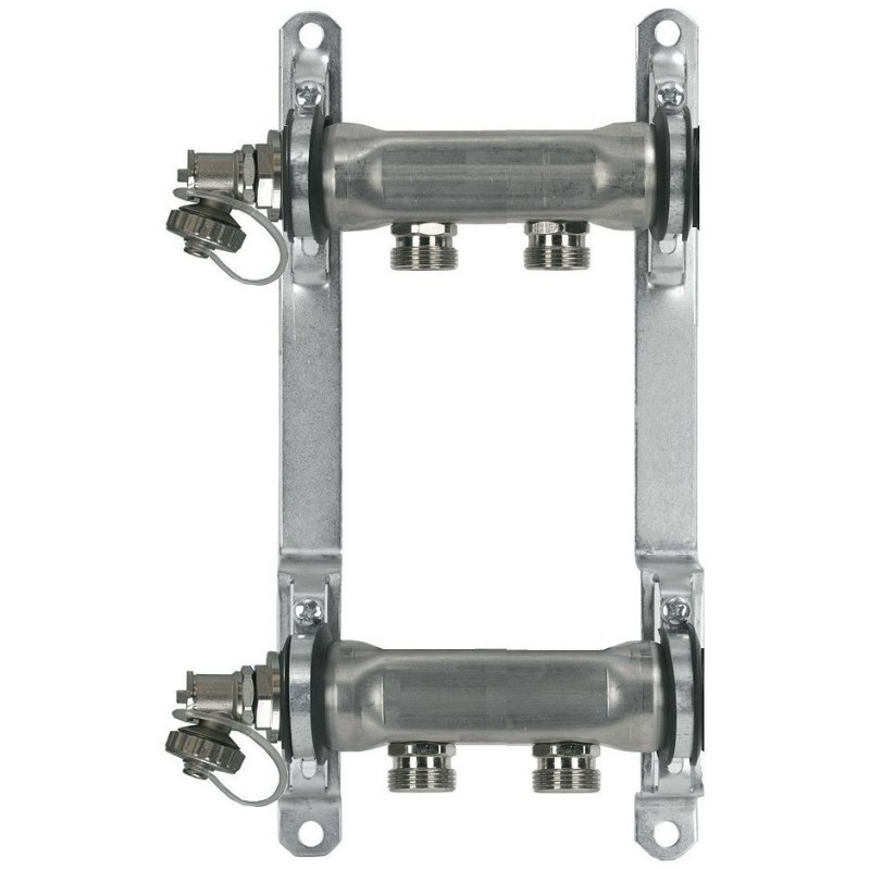 Kit collecteur inox 4/4" 7x3/4" ec+fix+purg