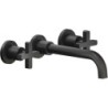 Nobili 3trous mélangeur lavabo mural Lira saille 205mm complet noir mat
