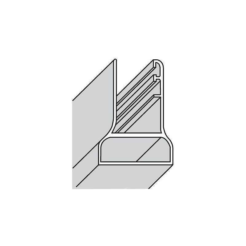 Profil de prolongement lift novellini 15mm pour porte pivotante/paroi fixe gauche/droite chrome