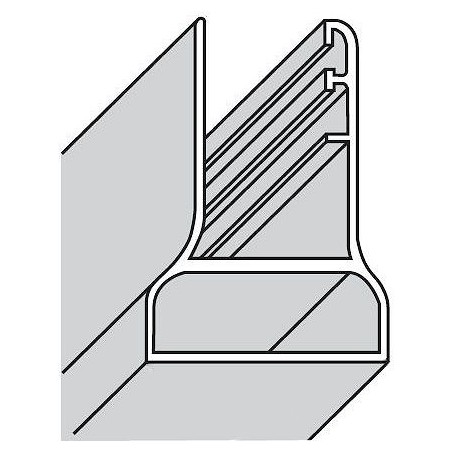 Profil de prolongement lift novellini 15mm pour porte pivotante/paroi fixe gauche/droite chrome