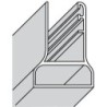 Profil de prolongement lift novellini 15mm pour porte pivotante/paroi fixe gauche/droite chrome