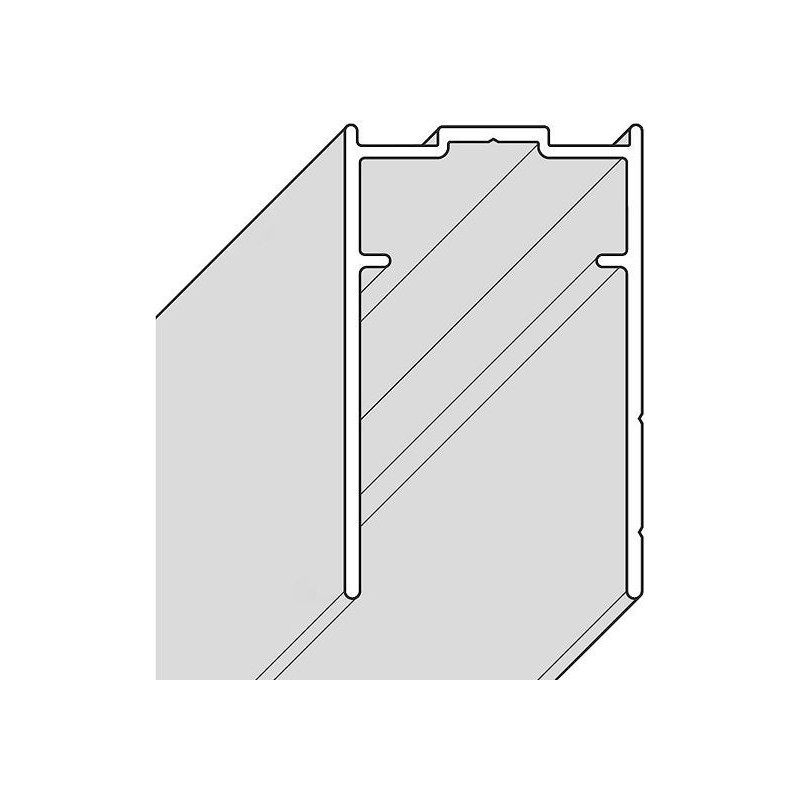 Profil de polongement swing novellini pour porte pivotante/paroi fixe gauche/droite chrome