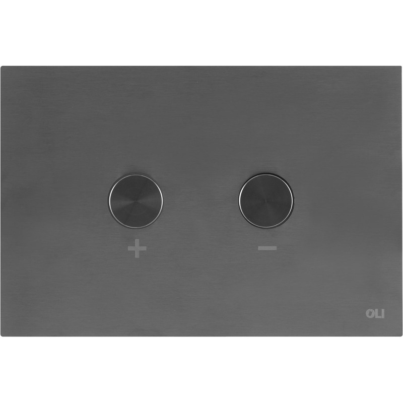 Oli plaque de commande 2-touches blink pneumatique gun metal + set de transformation