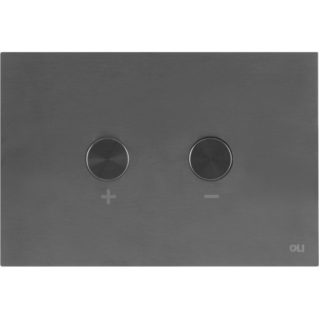 Oli plaque de commande 2-touches blink pneumatique gun metal + set de transformation