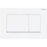 Geberit plaque de commande sigma 30 2-touch blanc avec bande design en blanc mat