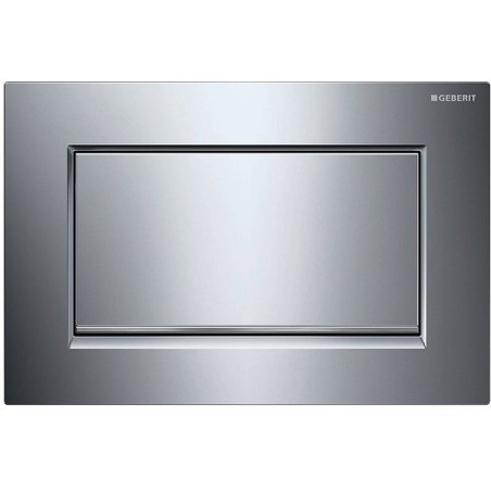 Geberit plaque de commande sigma30 1 touche chrome-brillant avec bandes design chromé et brossé