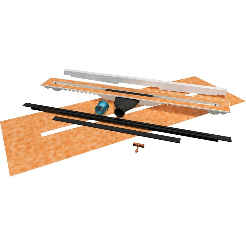 Carrodrain caniveau xs low black 80-110cm