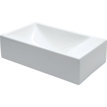 Catalano lave-mains premium 40 cataglaze+ 40x23cm sans trou robinet blanc