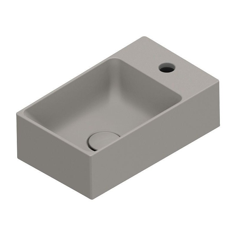 Catalano lave-mains premium cataglaze+ 40x23 sans trop-plein tortora satinato