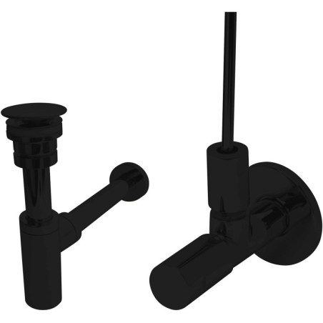 Nobili set de raccordement lave-mains universel noir