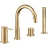 Nobili mitigeur bain 4trous montage bord du bain live miele brossé