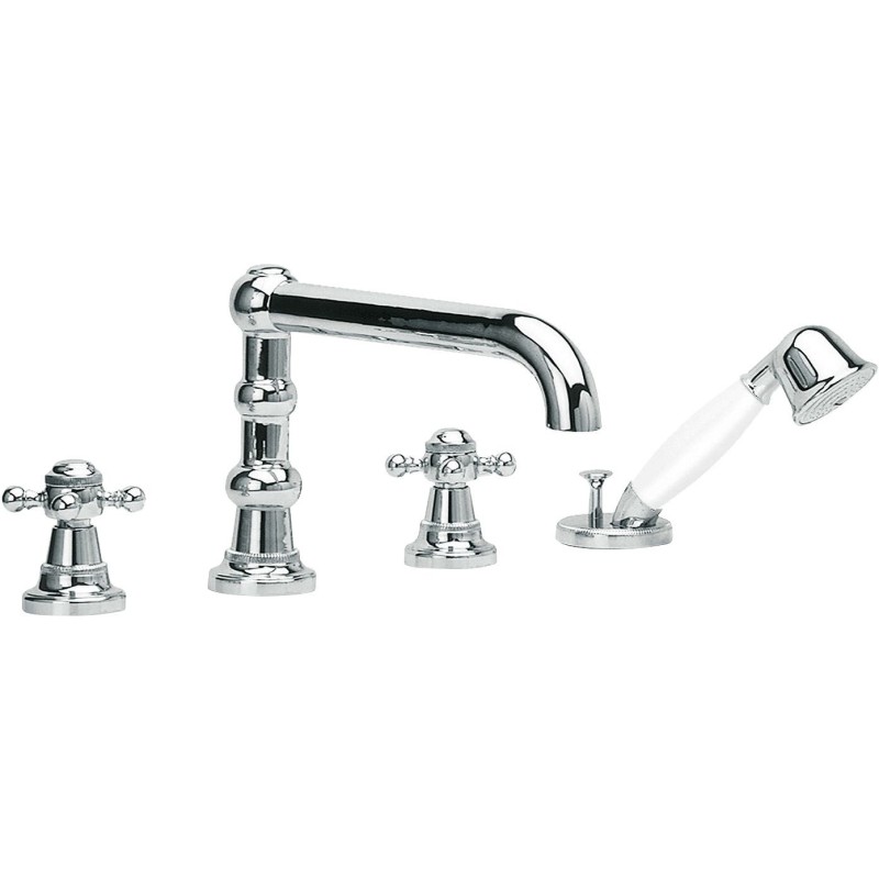 RVB mélangeur de bain 4 trous 1920 chrome