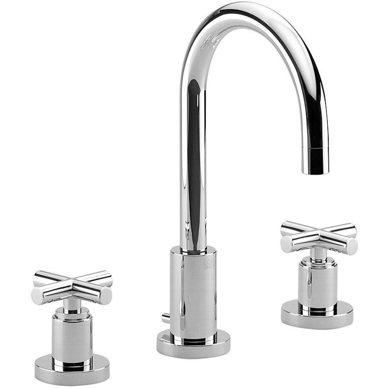 Dornbracht mélangeur de lavabo 3 trous tara. dornbracht saille 165mm vidage automatique chrome / 2071389200