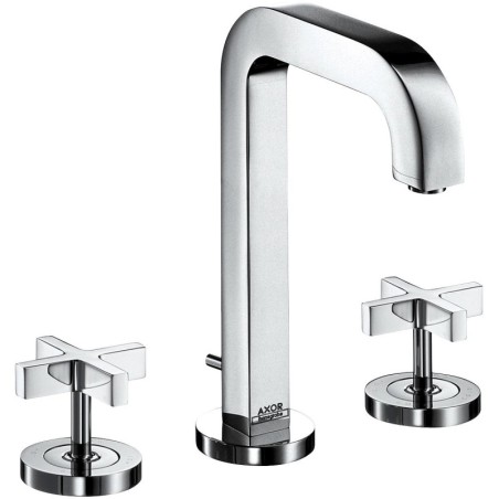 Hansgrohe mélangeur lavabo 3 trous citterio 170 axor poignee croix vidage automatique chrome