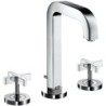 Hansgrohe mélangeur lavabo 3 trous citterio 170 axor poignee croix vidage automatique chrome