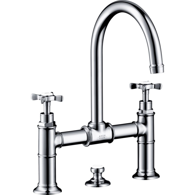 Hansgrohe mélangeur lavabo montreux 220 axor modele a pont vidage automatique chrome