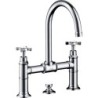 Hansgrohe mélangeur lavabo montreux 220 axor modele a pont vidage automatique chrome