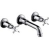 Hansgrohe set de finition mélangeur lavabo 3 trous mural montreux 225mm chrome