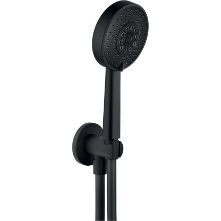 Nobili garniture de bain+coude de raccord rond 12cm universel noir mat