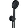 Nobili garniture de bain+coude de raccord rond 12cm universel noir mat