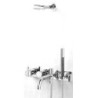 Vola set de bain à encastrer mitigeur+bec+douche de tête+douche à main à main chrome