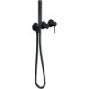 Nobili set de finition mitigeur douche+inverseur+garniture de bain/douche noir mat