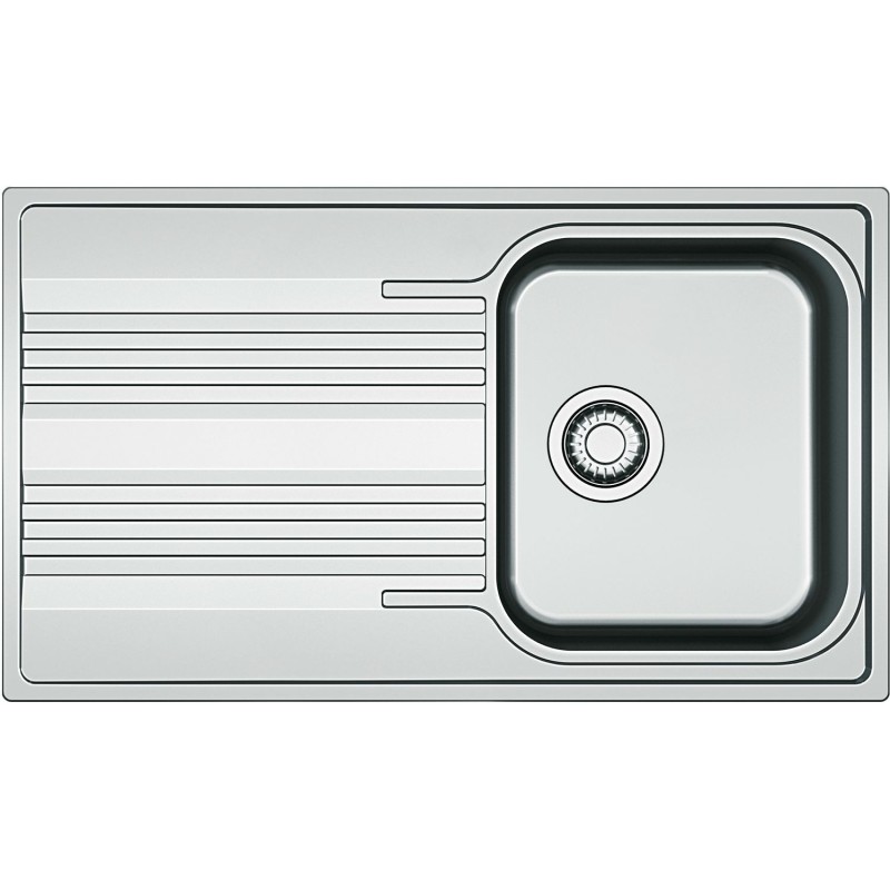Franke évier encastré smart 1bac+égouttoir 86x50 inclus set évacuation avec siphon