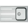Franke évier encastré smart 1bac+égouttoir 86x50 inclus set évacuation avec siphon