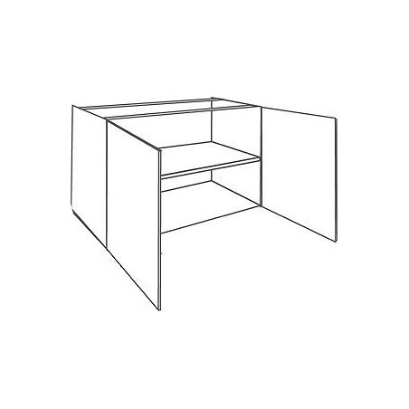 Elément dedecker studio blanc 2 portes L100 profondeur 46