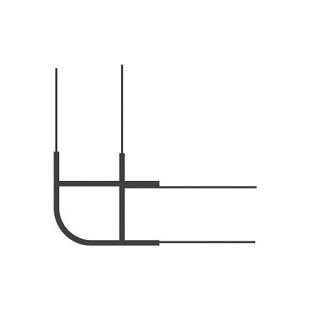 Profil plinthe équerre dedecker studio H150 blanc (4pièces)