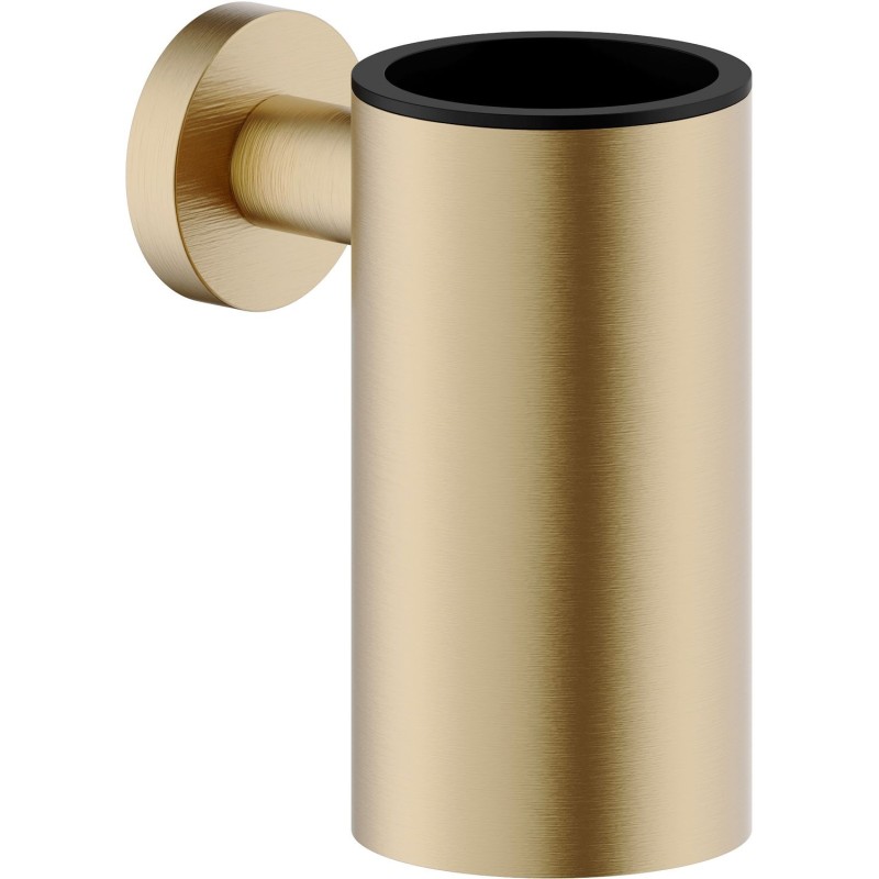 Nobili porte-verre+gobelet mural zen miele brosse