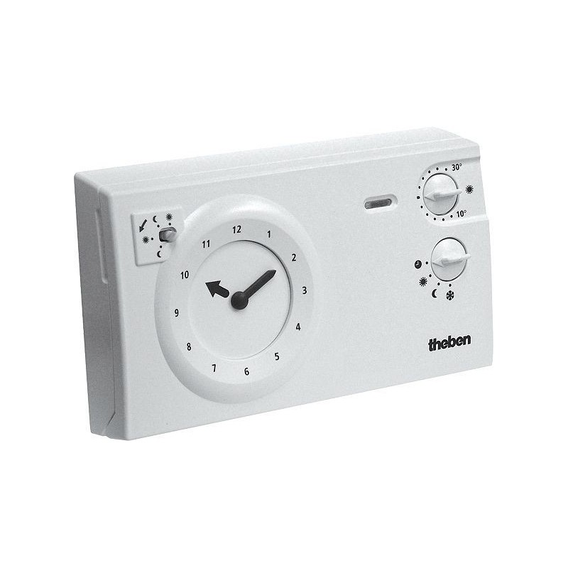 Theben thermostat d'ambiance programmable RAM722 24h/7jours 230V blanc classe I(1%)