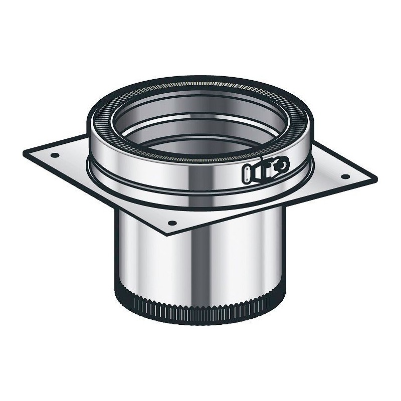 Poujoulat embase d'étanchéite therm-inox 150mm double paroi