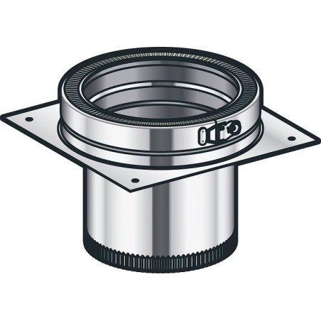 Poujoulat embase d'étanchéite therm-inox 150mm double paroi