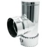 Poujoulat inox t avec tampon de fermeture 90° pour copro-flex 130