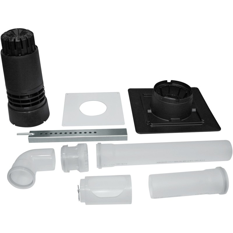 Ubbink kit accessoires pour flexible pp 80mm mur