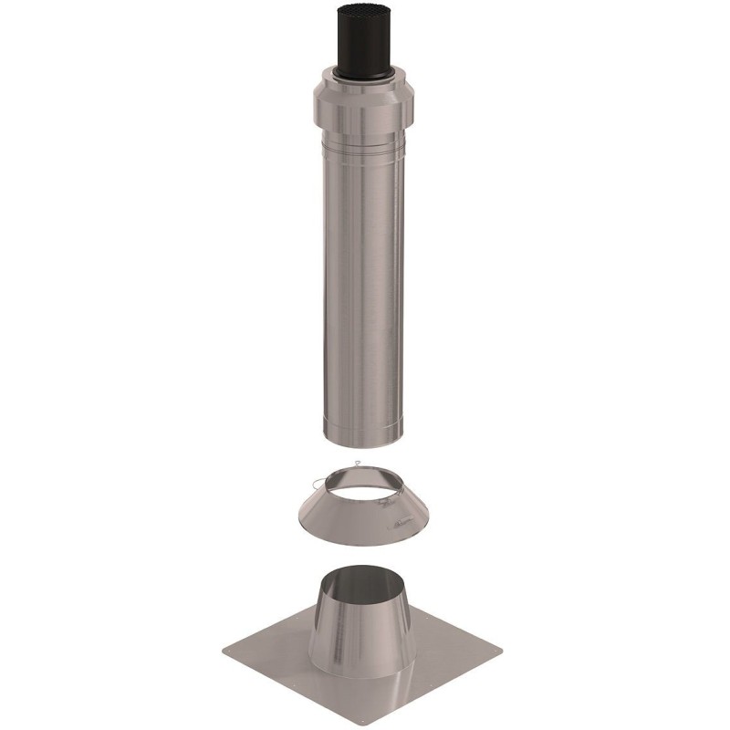 Ubbink kit toit plat clv inox 160/200