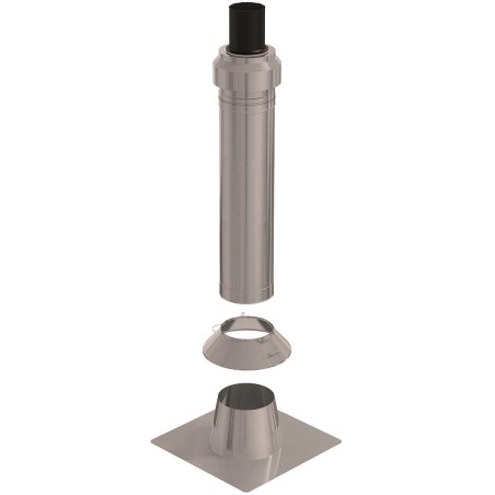 Ubbink kit toit plat clv inox 160/200