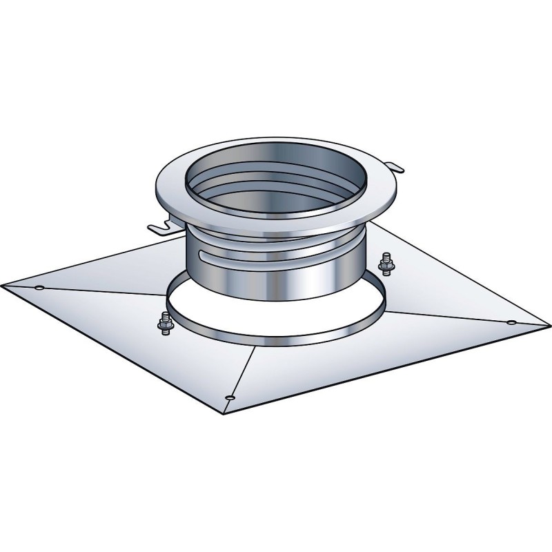 Poujoulat plaque support d'etancheite a visser 150mm