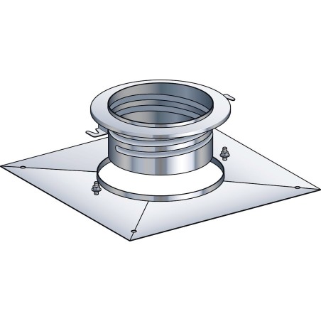 Poujoulat plaque support d'etancheite a visser 150mm