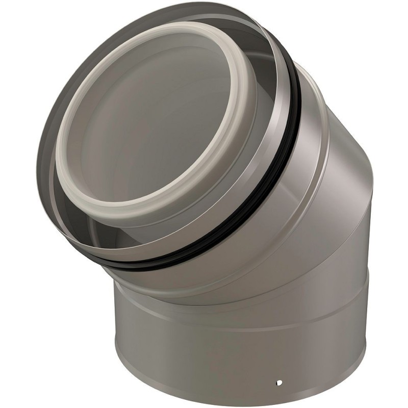 Ubbink pp/galva coude 45° concentrique dn110/160