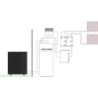 Panasonic pompe à chaleur air/eau aquarea k split t-cap ai1 9kW 400v 185l 2zones