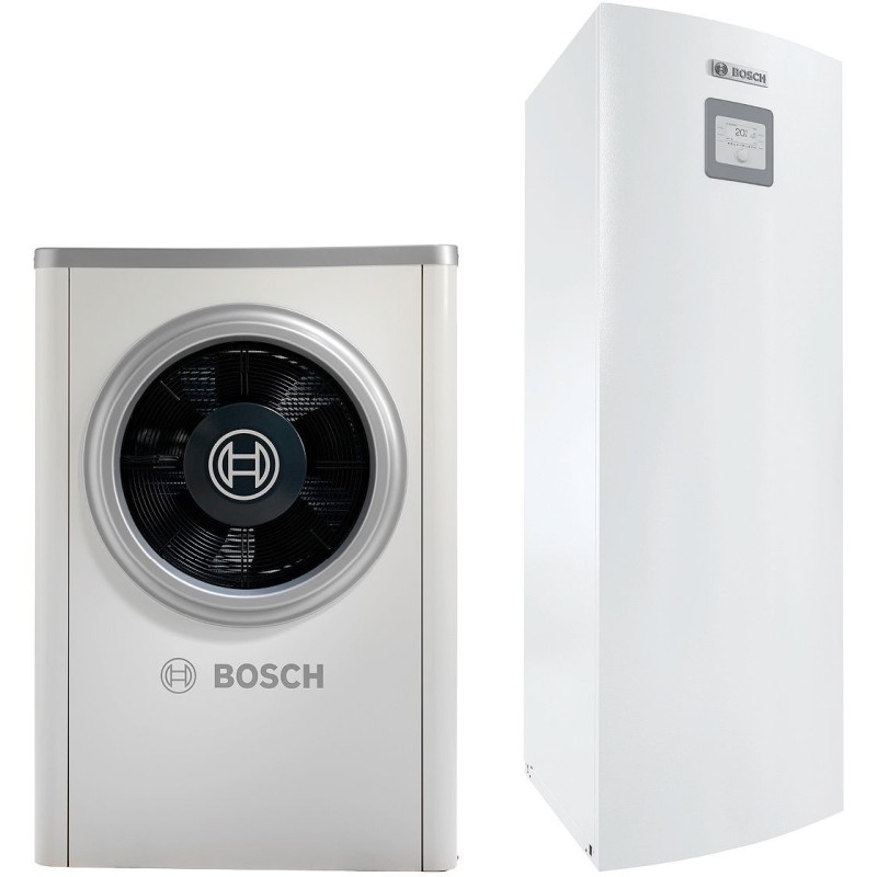 Bosch pompe à chaleur air/eau monobloc avec boiler 190l compress 6000 awm 14kW tri 400v cc A++/ecs a