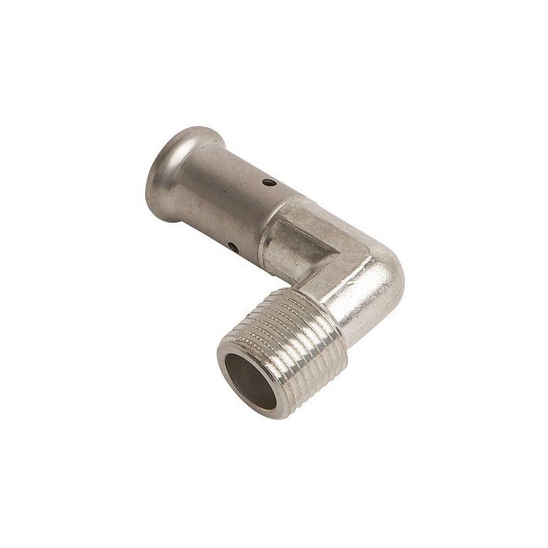 Henco Coude à sertir 20 mm-1/2"M laiton