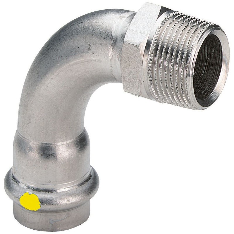 Viega coude 4/4"M-28MM SANIPRESS inox gaz