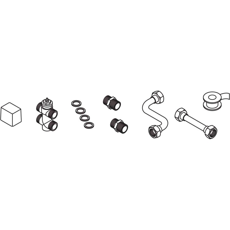 Vaillant kit accessoires vanne 3 voies+tubes pour arovair à encastrer
