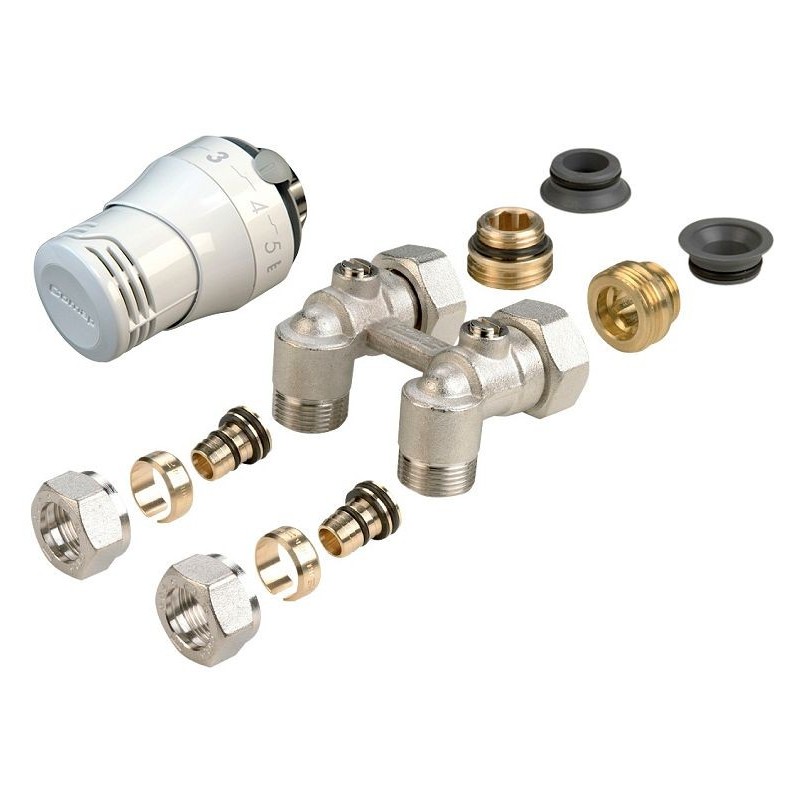 Comap combinaison robinette pour radiateur universal intégré 1/2"-3/4"- 16mm équerre