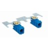 Begetube set 2 boites à encastrer+plaque 1/2"-m24 bleu