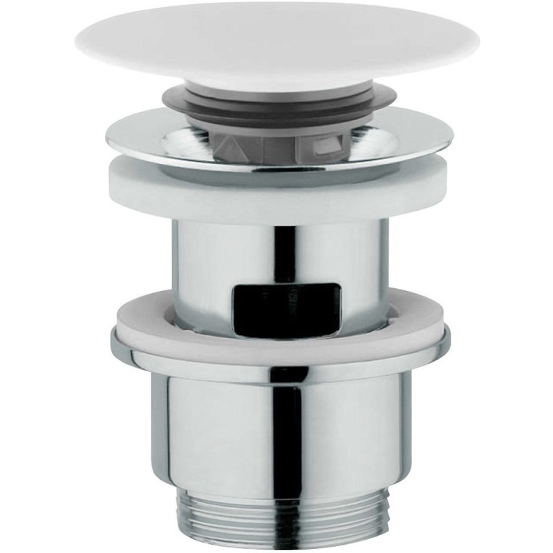 Nobili clic crépine design 5/4" ronde avec trop-plein corian
